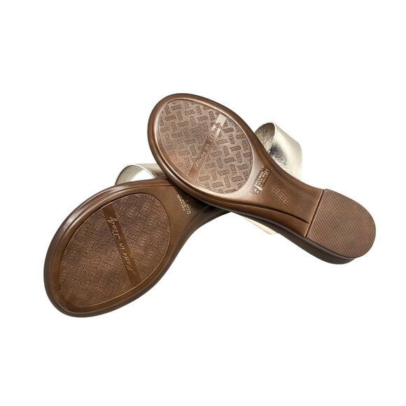 Tuscanella Made in Italy Womens Slip on Silver Color Thong Sandals - Picture 9 of 9